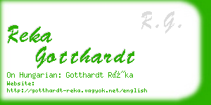 reka gotthardt business card